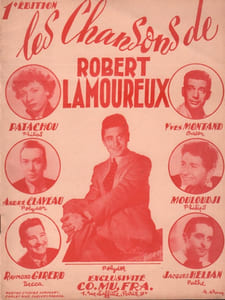 Partition de la chanson : Les chansons de Robert Lamoureux Recueil de 12 partitions : - papa, Maman, la bonne et moi - Banlieue - J'aurais aimé savoir chanter - Mon fils à moi - Histoire de roses - Métro - Dans la rue - Les amis s'marient - Histoire de jeunesse - Viens à la maison - Qu'est-ce tu crois ? - Le ciel de Loire       