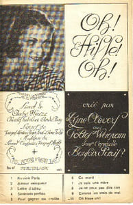 Partition de la chanson : Oh hisse oh ! Bonsoir Paris Théâtre des Folies Wagram