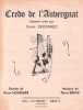 Partition de la chanson : Credo de l'Auvergnat Chanson cr&eacute;&eacute;e par Claude Descombels       .  - Redon Pierre - Moussarie Pierre