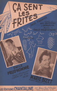 Partition de la chanson : ça sent les frites        