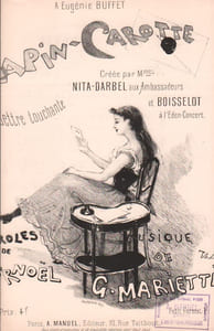 Partition de la chanson : Lapin - Carotte A Eugénie Buffet Théâtre des Ambassadeurs,Eden Concert