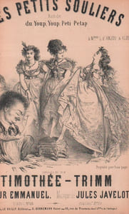 Partition de la chanson : Petits souliers (Les) ou Ronde du Youp Youp Petit Petap " Ronde du Youp Youp Petit Petap " chantée dans la chasse au camaïeu ( Vaudeville poursuite en 3 stations ) Edition tardive Théâtre des Délassements-comiques