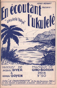 Partition de la chanson : En écoutant l'ukulelé