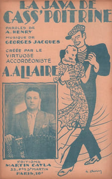 Partition de la chanson : Java de cass' poitrine (La)     Papier fragile   . Allaire André - Jacques Georges - Henry André