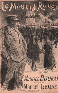 Partition de la chanson : Moulin Rouge (Le) Partition d'édition originale de chez Ondet ,dans la collection " Les chansons rouges " poésie de Maurice Boukay mise en musique par Marcel Legay. La couverture est illustrée par Maximilien Luce , peintre, graveur et affichiste français . Scala