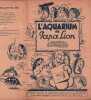 Partition de la chanson : Aquarium de papa Lion (L') Chanson interpr&eacute;t&eacute;e par Bilboquet pendant l'exposition des jouets aux magasins du Louvre D&eacute;cembre ...