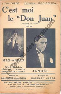Partition de la chanson : C'est moi le "Don juan"        