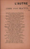 Partition de la chanson : Autre cort&egrave;ge (L') " l'autre cort&egrave;ge " r&eacute;cit cr&eacute;&eacute; par Mayol dans les hopitaux. Texte dramatique sur la grande Guerre, ...
