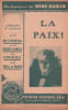 Partition de la chanson : Paix (La)        Th&eacute;&acirc;tre des Deux Anes,Olympia,Au Coucou,Oeil de Paris (L'). Dorin Ren&eacute; -  - Dorin Ren&eacute;
