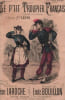 Partition de la chanson : P'tit Troupier Fran&ccedil;ais (Le) La couverture de cette partition " LeP'tit Troupier Fran&ccedil;ais " illustre un jeune soldat et une ...