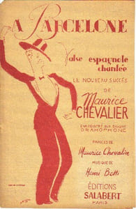 Partition de la chanson : A Barcelone