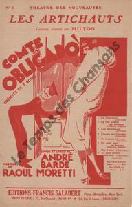 Partition de la chanson : Artichauts (Les) Comte Obligado Théâtre des Nouveautés