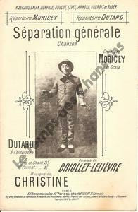 Partition de la chanson : Séparation générale       Chansonnette Scala