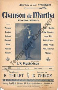 Partition de la chanson : Chanson de Martha