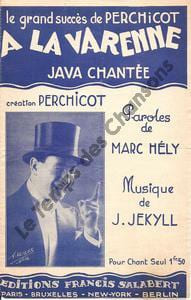 Partition de la chanson : A la Varenne