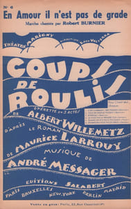 Partition de la chanson : En amour il n'est pas de grade Coup de roulis