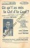 Partition de la chanson : Où qu't'as mis la clef d'la cave ?        . Raiter Léon - Raiter Léon - Koger Géo