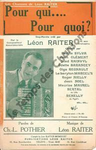 Partition de la chanson : Pour qui pour quoi ?