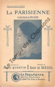 Partition de la chanson : Parisienne (La) . Reyne Emily - De Buxeuil René - Quentin Suzanne
