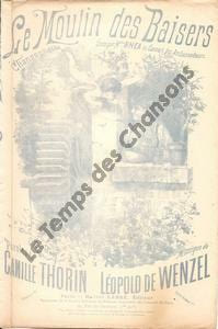 Partition de la chanson : Moulin des baisers (Le)     Adhésif interieur  Chansonnette Théâtre des Ambassadeurs