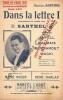 Partition de la chanson : Dans la lettre I       Chansonnette . Sarthel - Darlay René - Bussy René