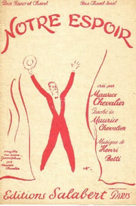 Partition de la chanson : Notre espoir Annotation intérieur crayon