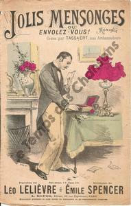Partition de la chanson : Jolis mensonges Envolez-vous Romance Théâtre des Ambassadeurs. Tassaert - Spencer Emile - Lelièvre Léo