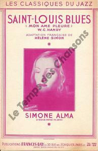 Partition de la chanson : Saint-Louis blues Mon âme pleure