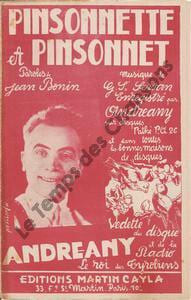 Partition de la chanson : Pinsonnette et pinsonnet        