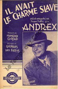 Partition de la chanson : Il avait le charme slave        