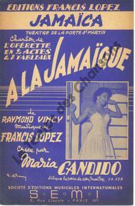 Partition de la chanson : Jamaïca A la Jamaïque Théâtre de la Porte Saint-Martin