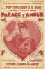 Partition de la chanson : Pour faire plaisir à la reine     Tampon Parade d'amour  . Chevalier Maurice - Schertzinger Victor - Bataille Henri