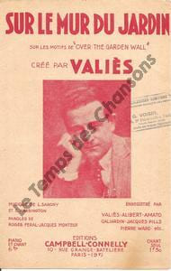Partition de la chanson : Sur le mur du jardin