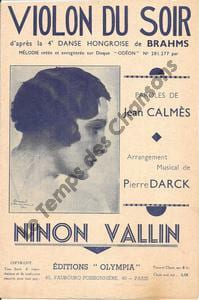 Partition de la chanson : Violon du soir