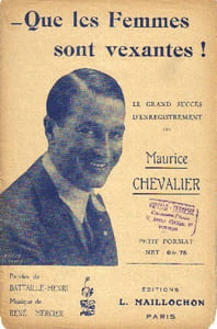 Partition de la chanson : Que les femmes sont vexantes !        