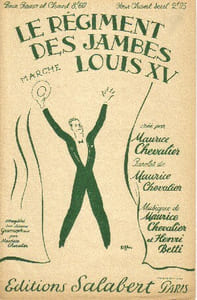 Partition de la chanson : Régiment des jambes Louis XV (Le)