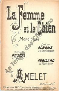 Partition de la chanson : Femme et le chien (La)       Monologue 