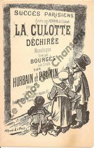 Partition de la chanson : Culotte déchirée (La) Monologue comique Scala