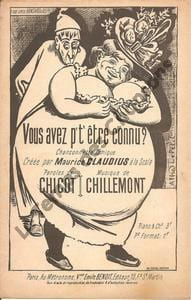 Partition de la chanson : Vous avez p't'être connu ? Chanson comique Scala