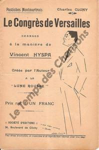 Partition de la chanson : Congrès de Versailles (Le) Lune Rousse