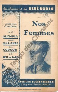 Partition de la chanson : Nos femmes Théâtre des Deux Anes,Olympia,Au Coucou