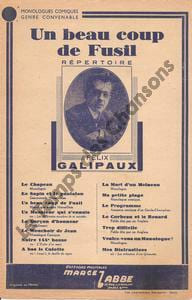 Partition de la chanson : Beau coup de fusil (Un) Récit