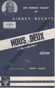 Partition de la chanson : Nous deux / Jacqueline Partition orchestration 2 titres