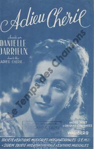 Partition de la chanson : Adieu chérie Tampon Adieu chérie