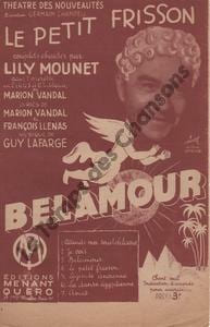 Partition de la chanson : Petit frisson (Le) Belamour Théâtre des Nouveautés