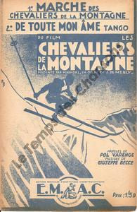 Partition de la chanson : Marche des chevaliers de la montagne Papier jauni Chevaliers de la montagne (Les)