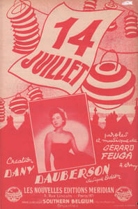 Partition de la chanson : Quatorze Juillet