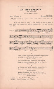 Partition de la chanson : Ah ! mes Enfants ! Scie pipletière       Eldorado