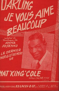 Partition de la chanson : Darling, je vous aime beaucoup Annotation manuscrite stylo intérieur