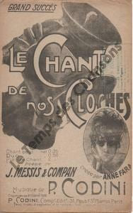 Partition de la chanson : Chant de nos cloches (Le) Tampon Poésie . Fara Anne - Codini Pierre - Compan Ed.,Messis Jacques